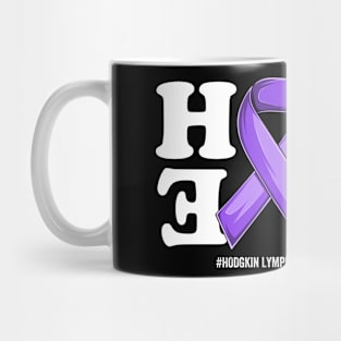 Hodgkin Lymphoma Cancer Support Violet Ribbon Support Hodgkin Lymphoma Cancer awareness Mug